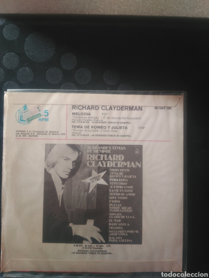 Discos de vinilo: Richard clayderman, melod&iacute;a - Foto 2