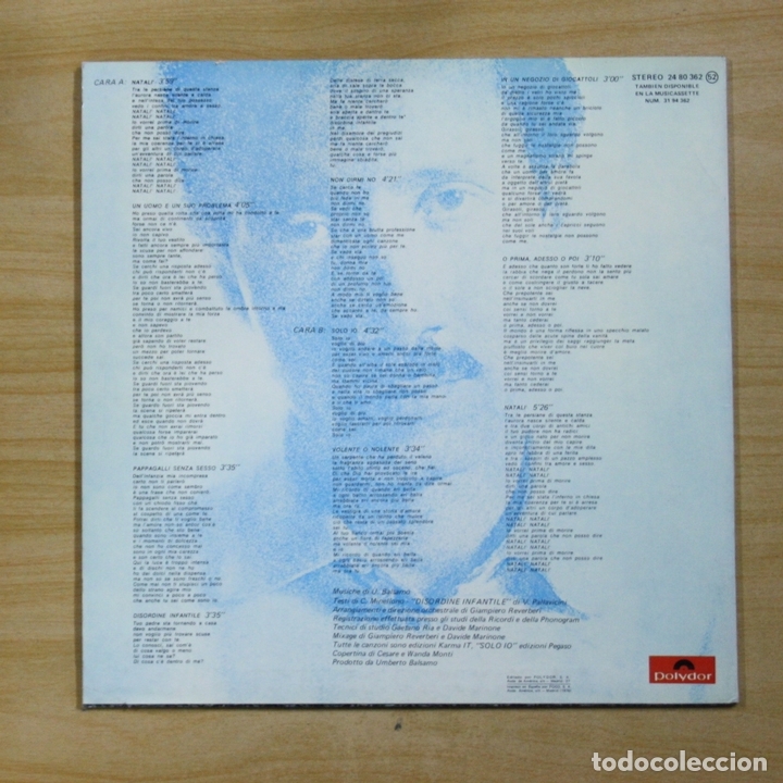 Discos de vinilo: UMBERTO BALSAMO - NATALI - LP - Foto 2