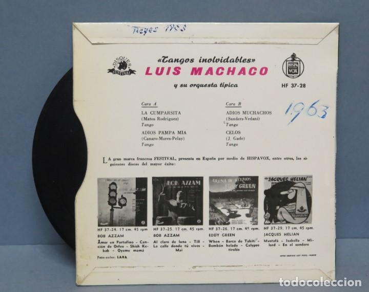 Discos de vinilo: EP. LUIS MACHACO. TANGOS INOLVIDABLES - Foto 2