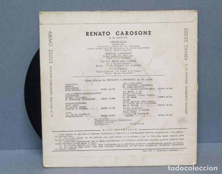 Discos de vinilo: EP. RENATO CAROSONE. CHIQUILLO +3 - Foto 2