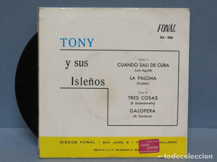 Discos de vinilo: EP. TONY Y SUS ISLE&Ntilde;OS. CUANDO SALI DE CUBA +3 - Foto 2