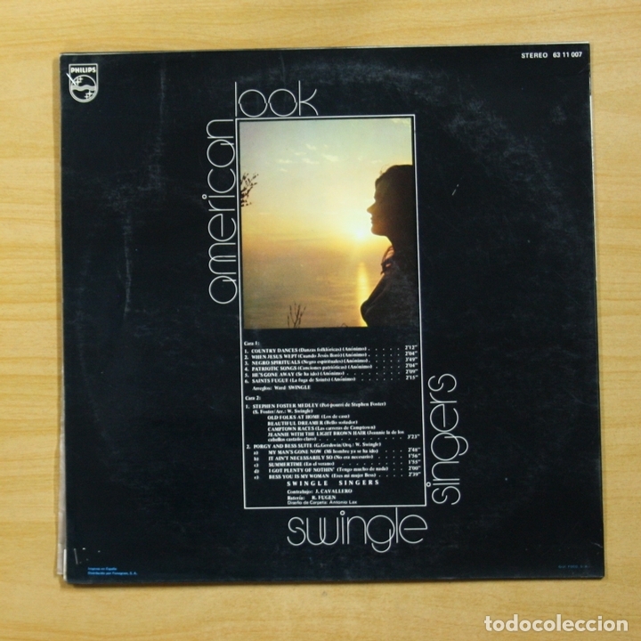 Discos de vinilo: SWINGLE SINGERS - AMERICAN LOOK - LP - Foto 2