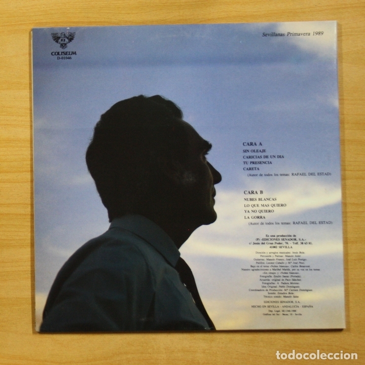 Discos de vinilo: RAFAEL DEL ESTAD - NUBES BLANCAS - GATEFOLD - LP - Foto 2