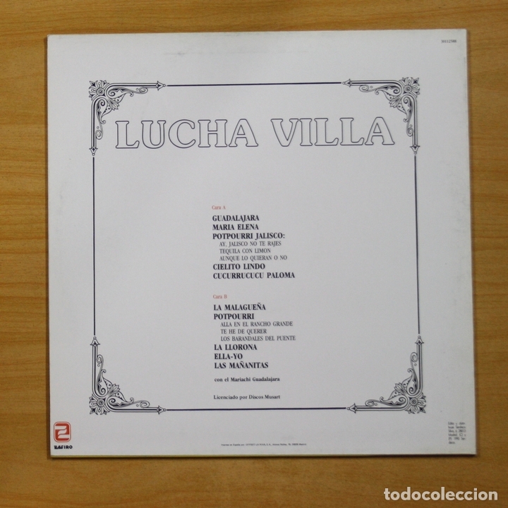 Discos de vinilo: LUCHA VILLA - LUCHA VILLA - LP - Foto 2