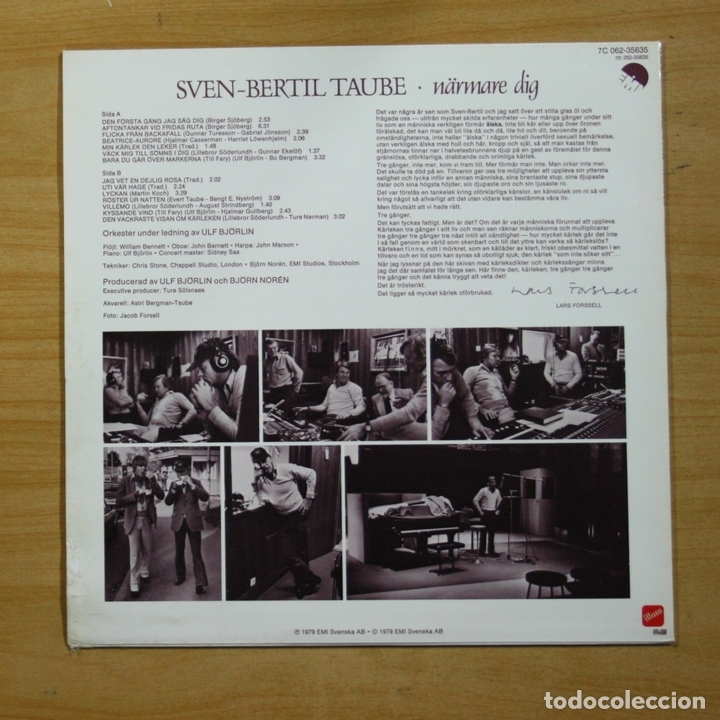 Discos de vinilo: SVEN BERTIL TAUBE - NARMARE DIG - LP - Foto 2