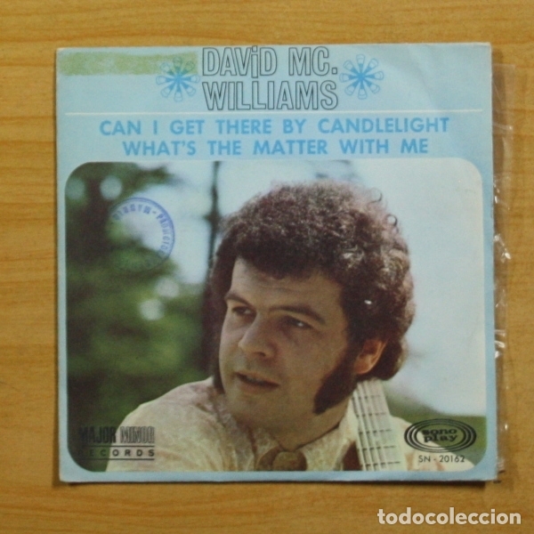 Discos de vinilo: DAVID MCWILLIAMS - CAN I GET THERE BY CANDLELIGHT - SINGLE - Foto 1