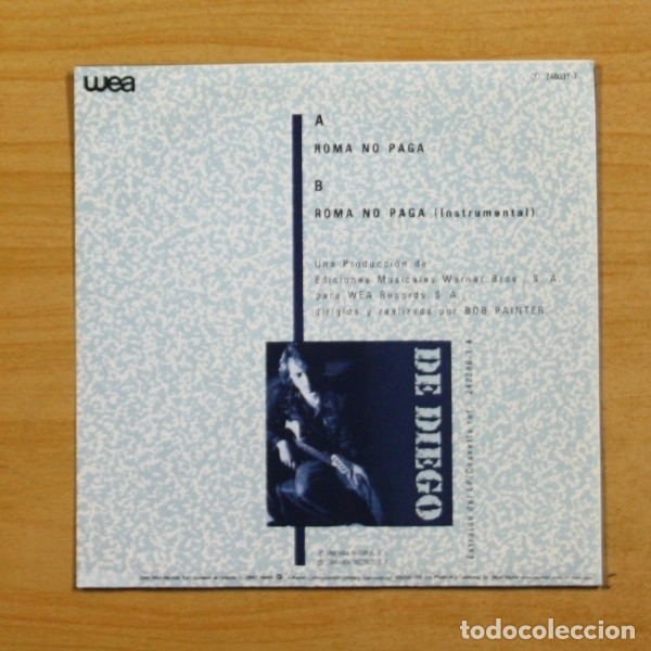 Discos de vinilo: DE DIEGO - ROMA NO PAGA - SINGLE - Foto 2