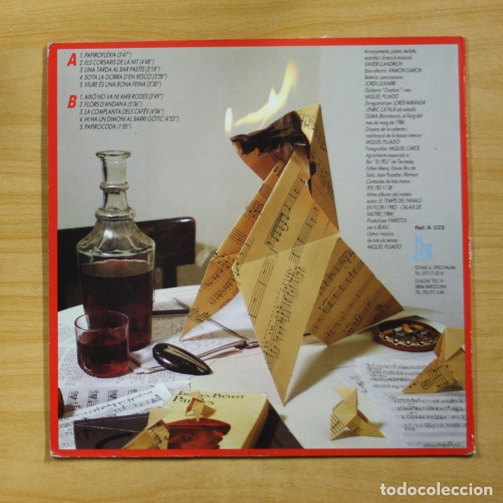 Discos de vinilo: MIQUEL PUJADO - PAPIROFLEXIA - LP - Foto 2
