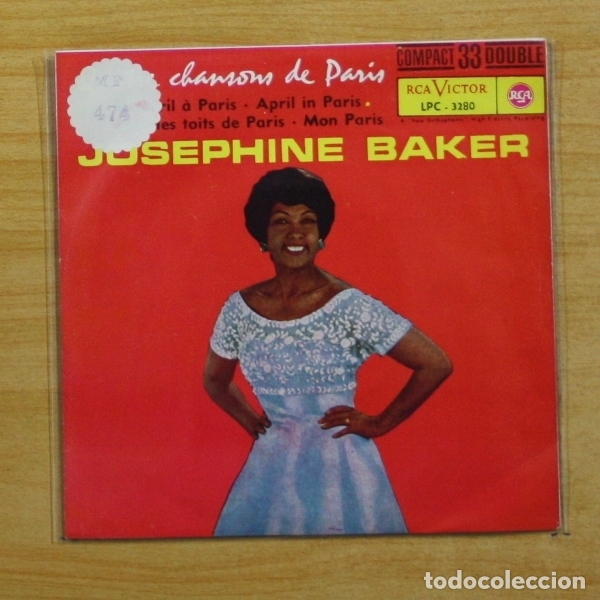 Discos de vinilo: JOSEPHINE BAKER - EN AVRIL A PARIS + 3 - EP - Foto 1