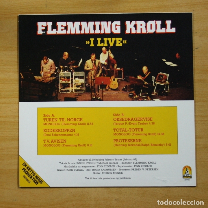 Discos de vinilo: FLEMMING KROLL - I LIVE - LP - Foto 2