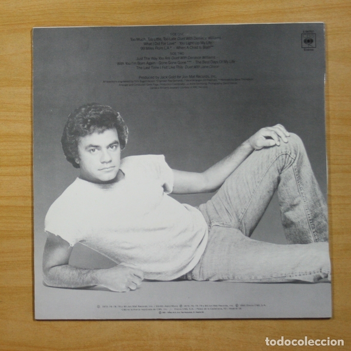 Discos de vinilo: JOHNNY MATHIS - LO MEJOR DE - LP - Foto 2