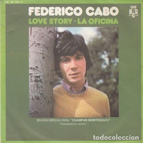 Discos de vinilo: FEDERICO CABO - LOVE STORY - SINGLE DE VINILO - Foto 1