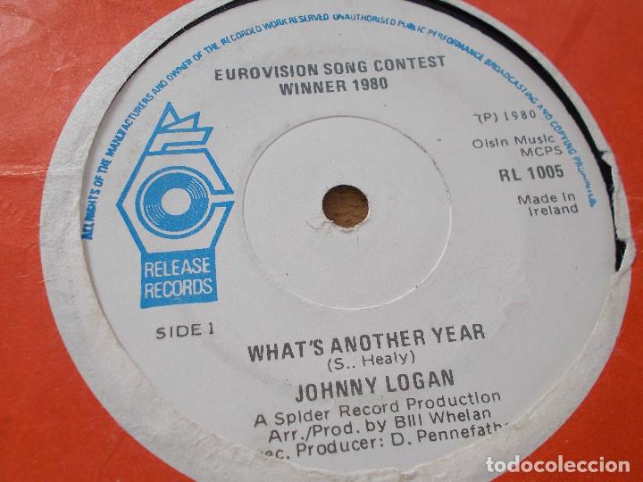 Discos de vinilo: JOHNNY LOGAN. WHAT&acute;S ANOTHER YEAR. ONE NIGHT STAND. - Foto 2