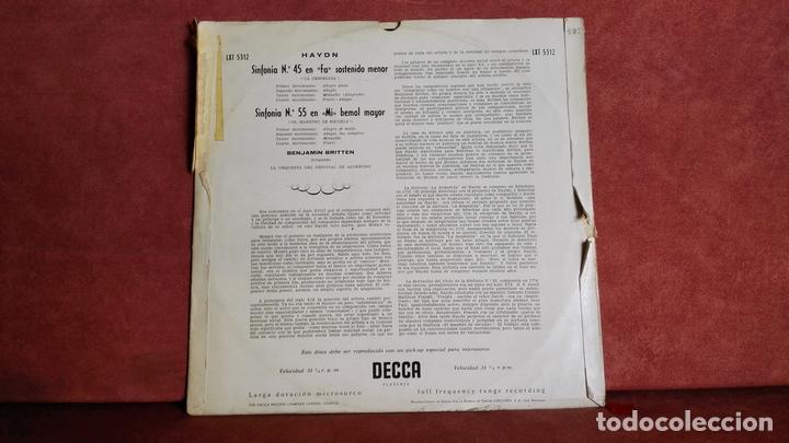 Discos de vinilo: HAYDN. DIRECTOR BENJAMIN BRITTEN - Foto 2