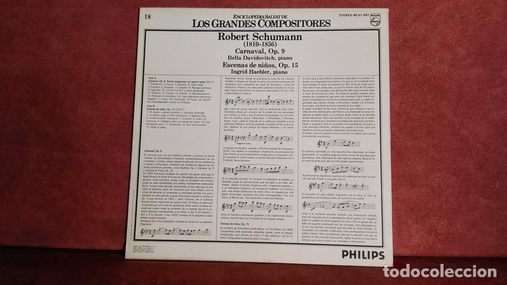 Discos de vinilo: ROBERT SCHUMANN: CARNAVAL, ESCENAS DE NI&Ntilde;OS - Foto 2
