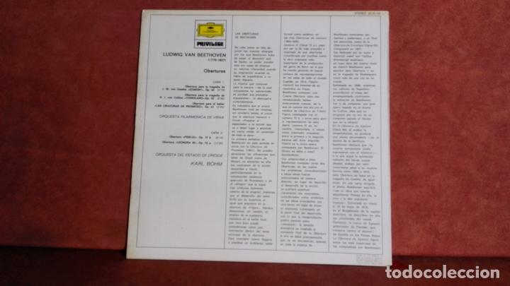 Discos de vinilo: BEETHOVEN: OBERTURAS. KARL BOHM - Foto 2