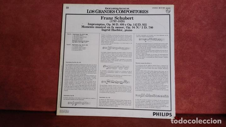 Discos de vinilo: FRANZ SHUBERT: IMPROMPTUS, MOMENTO MUSICAL EN FA MENOR - Foto 2
