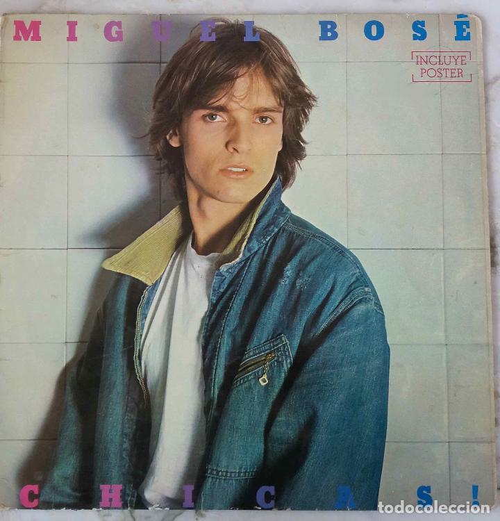 Discos de vinilo: MIGUEL BOS&Eacute;, CHICAS. LP CON FUNDA INTERIOR CON LETRAS - Foto 1