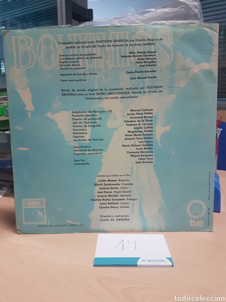 Discos de vinilo: BOHEMIOS / LP LA VOZ DE SU AMO DE 1968 - Foto 2
