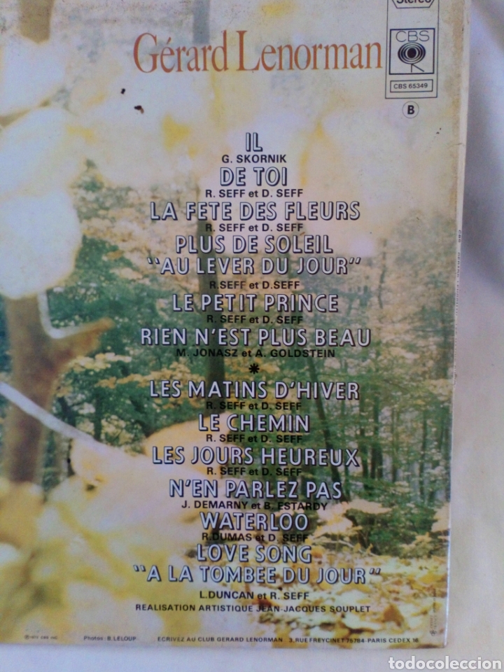 Discos de vinilo: Gerard lenorman LP edici&oacute;n francesa CBS - Foto 3