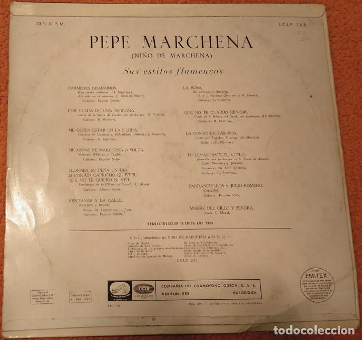 Discos de vinilo: Vinilo LP PEPE MARCHENA NI&Ntilde;O DE MARCHENA - 1961 - Foto 4
