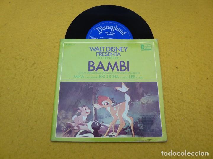 Discos de vinilo: Single WALT DISNEY cuento BAMBI Gatefold Spanish Vinilo  &ccedil; - Foto 1