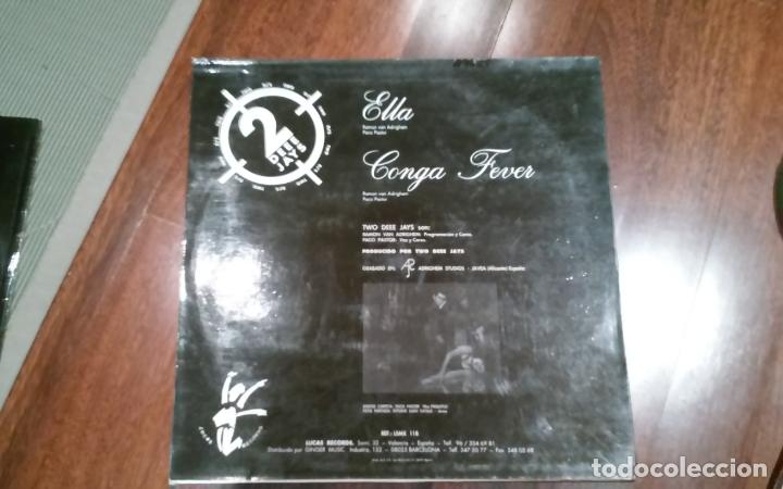Discos de vinilo: 2 deee jays-ella,conga fever.maxi - Foto 2
