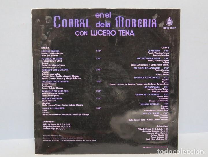 Discos de vinilo: LP. EN EL CORRAL DE LA MORERIA. LUCERO TENA - Foto 2