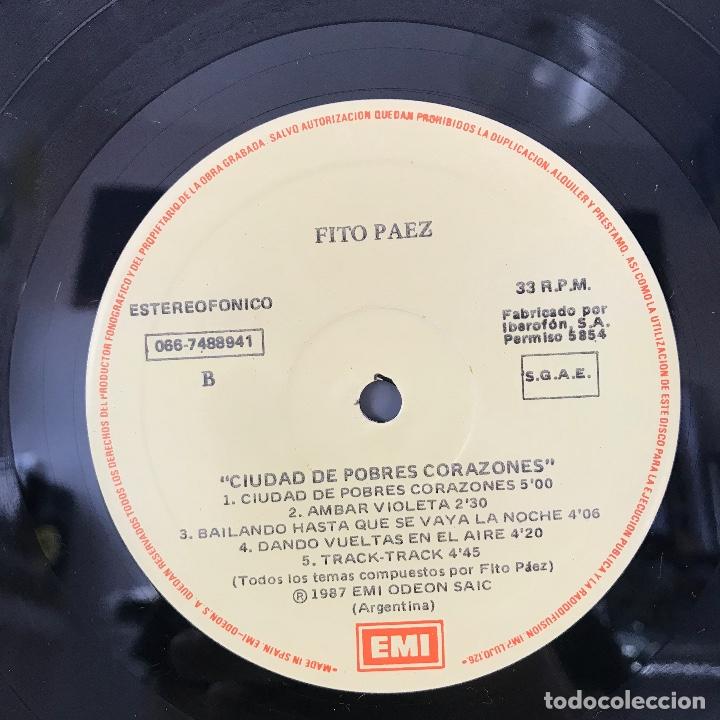 Discos de vinilo: Fito Páez Ciudad De Pobres Corazones 1988 Spain - Foto 5 - 304858908