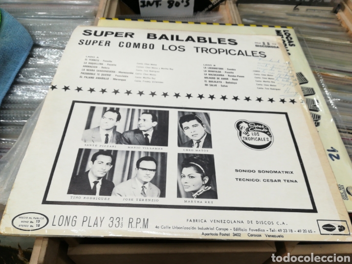 Discos de vinilo: Super combo los tropicales lp super bailables Venezuela - Foto 2