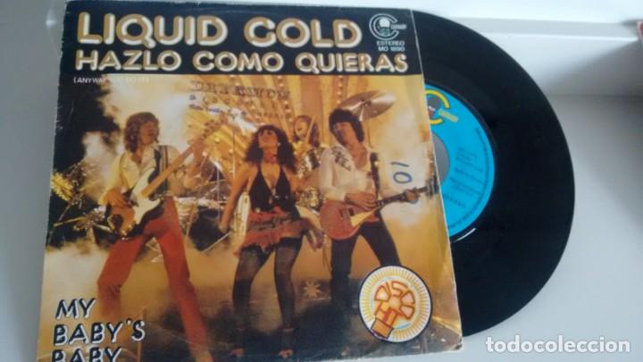 Discos de vinilo: SINGLE (VINILO) DE LIQUID GOLD A&Ntilde;OS 70 - Foto 1