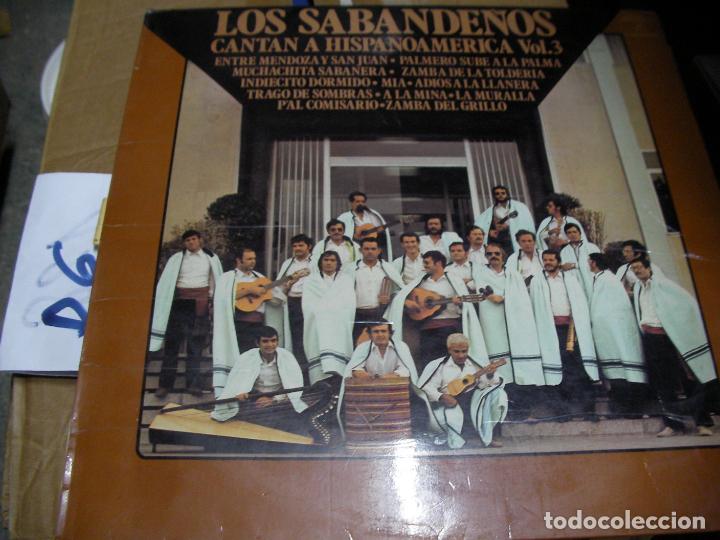 Discos de vinilo: ANTIGUO DISCO LP VINILO - LOS SABANDE&Ntilde;OS CANTAS A HISPANOAMERICA - Foto 1