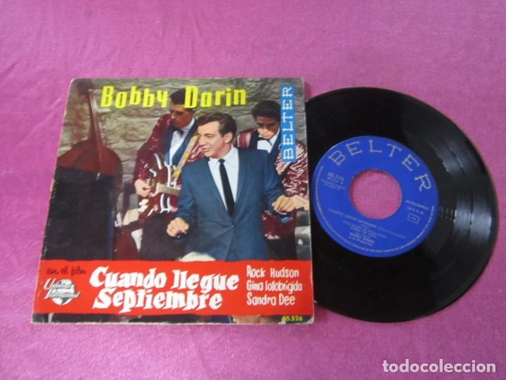 Discos de vinilo: BOBBY DARIN / CUANDO LLEGUE SEPTIEMBRE SINGLE - Foto 2