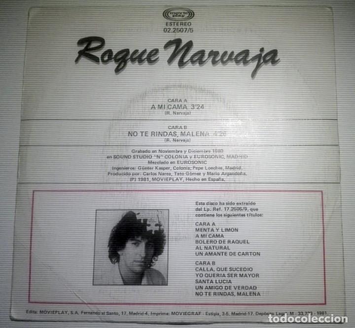 Discos de vinilo: ROQUE NARVAJA - A MI CAMA - - Foto 2
