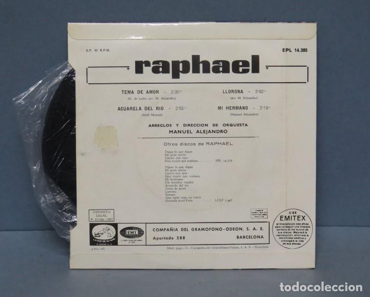 Discos de vinilo: EP. RAPHAEL. TEMA DE AMOR + 3 - Foto 2