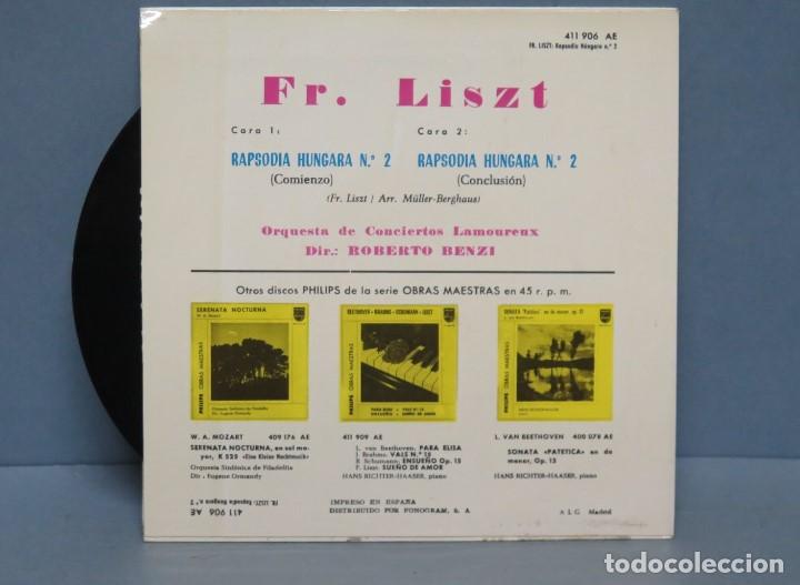 Discos de vinilo: SINGLE. LISZT. RAPSODIA H&Uacute;NGARA N&ordm; 2 - Foto 2