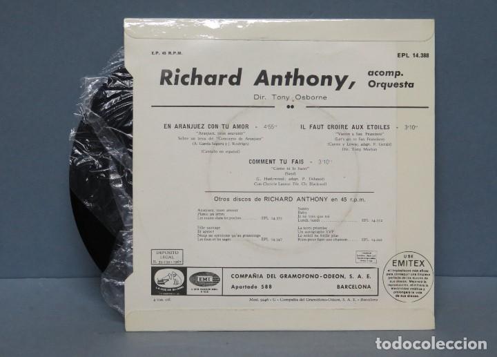 Discos de vinilo: EP. RICHARD ANTHONY. EN ARANJUEZ CON TU AMOR - Foto 2