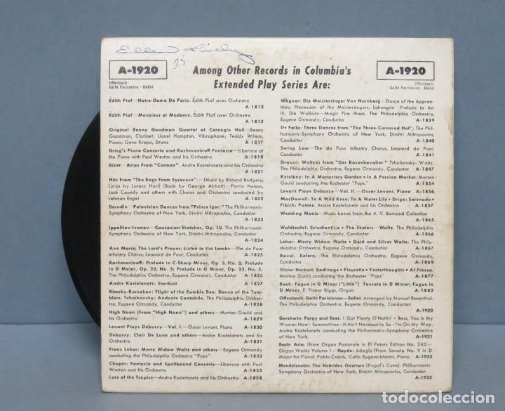 Discos de vinilo: EP. GAITE PARISIENNE. The Philadelphia Orchestra. Eugene Ormandy - Foto 2