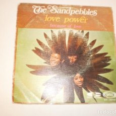 Discos de vinilo: SINGLE THE SANDPEBBLES. LOVE POWER. BECAUSE OF LOVE. SONO PLAY 1968 SPAIN (SPAIN)