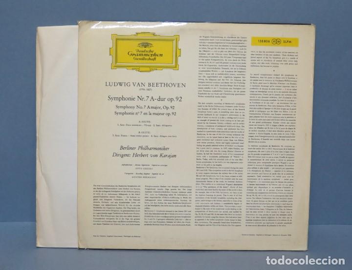 Discos de vinilo: LP. Beethoven Symphony No. 7. VON KARAJAN - Foto 2