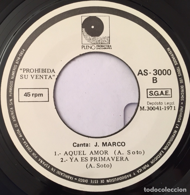 Discos de vinilo: EP 7&rdquo; MAXIMINA - J. Marco (1971) - Foto 3