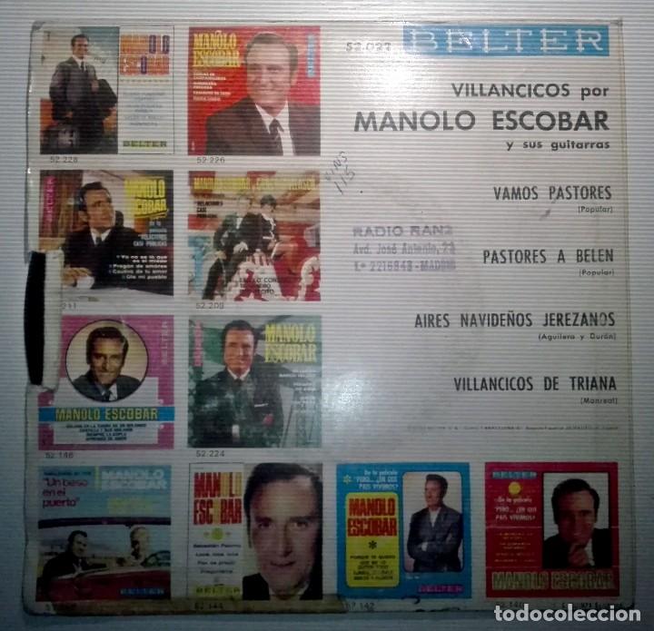 Discos de vinilo: MANOLO ESCOBAR - VILLANCICOS - - Foto 2