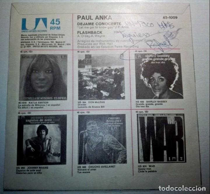 Discos de vinilo: PAUL ANKA - DEJAME CONOCERTE - - Foto 2