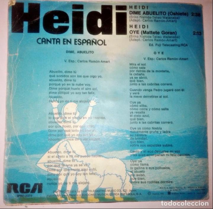 Discos de vinilo: HEIDI -ABULITO DIME TU - - Foto 2