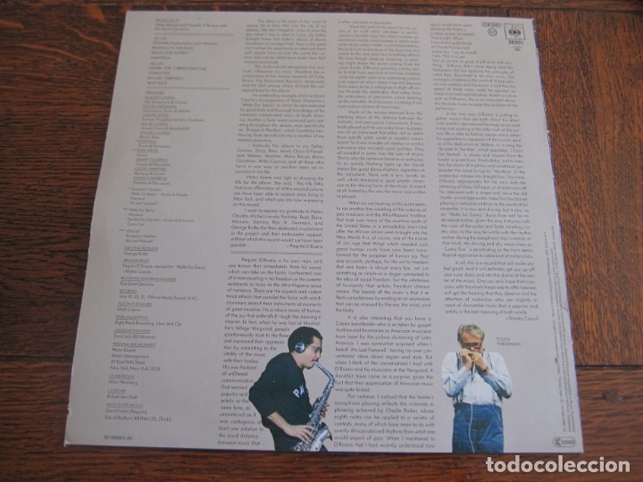Discos de vinilo: PAQUITO D&acute;RIVERA `Why Not` - Foto 2