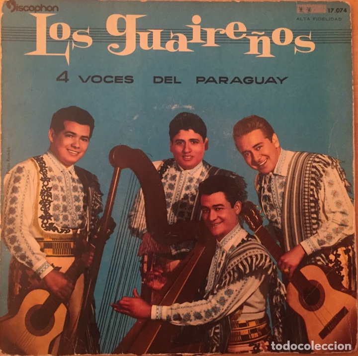 Disques de vinyle: EP LOS GUAIRE&Ntilde;OS- 4 voces del Paraguay - Piedrita del mar +3