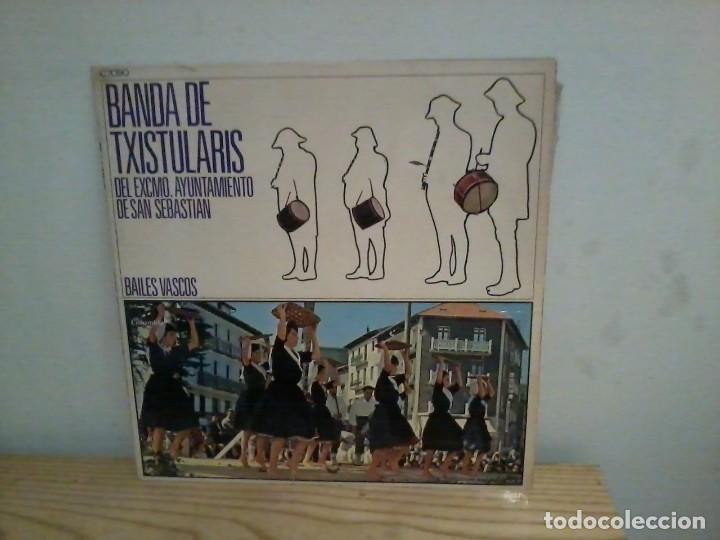 Discos de vinilo: BANDA DE TXISTULARIS LP BAILES VASCOS E+/E+ - Foto 1