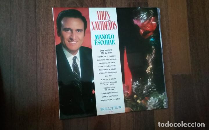 Discos de vinilo: Manolo escobar-aires navide&ntilde;os.lp - Foto 1