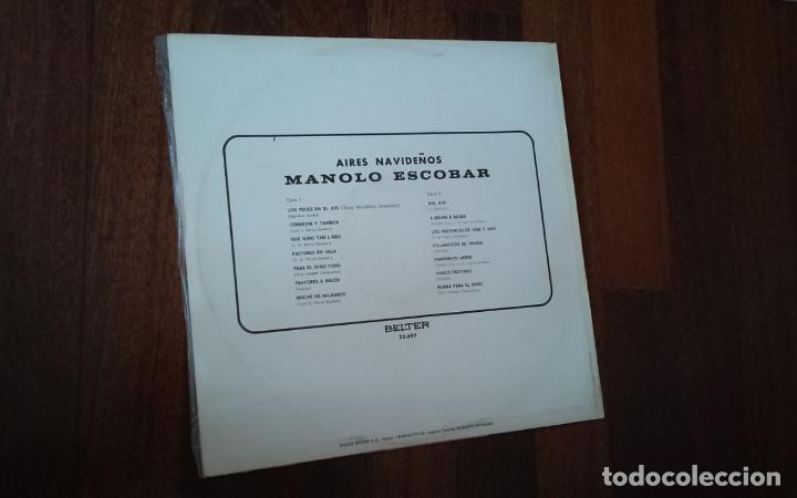 Discos de vinilo: Manolo escobar-aires navide&ntilde;os.lp - Foto 2