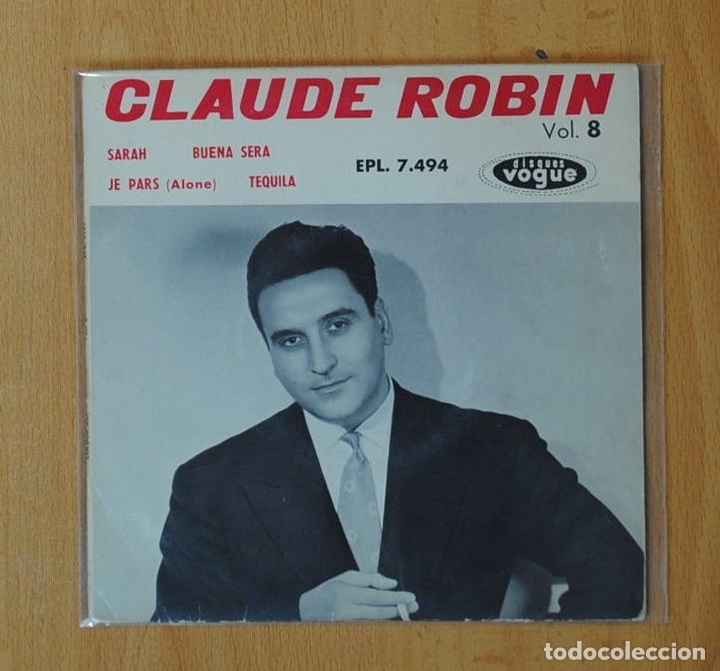 Discos de vinilo: CLAUDE ROBIN - SARAH + 3 / VOL. 8 - EP - Foto 1